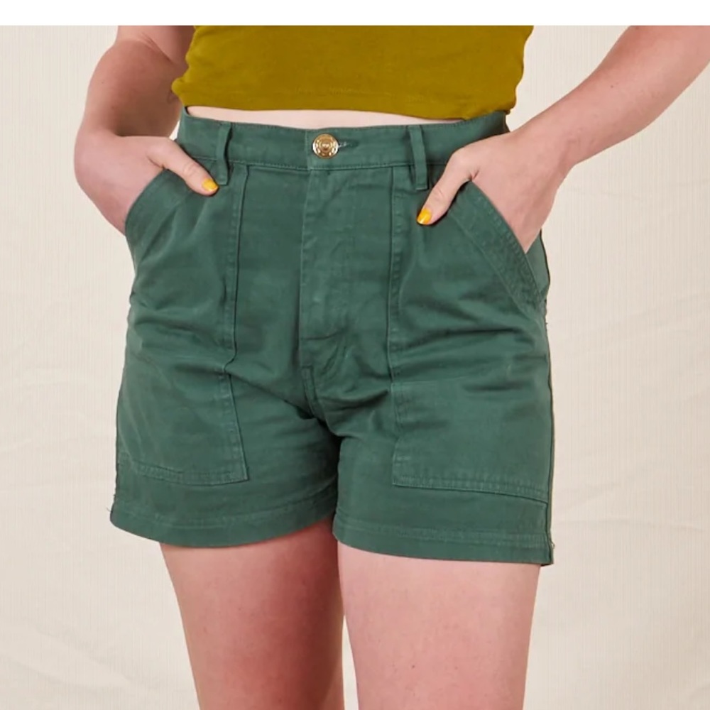 Big Bud Press Work Shorts - Dark Emerald Green